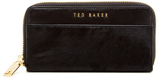 Ted Baker Mallams Genuine Calf Hair Contrast Wallet
