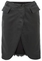 Thumbnail for your product : MM6 MAISON MARGIELA Open-front Leather Skirt - Black