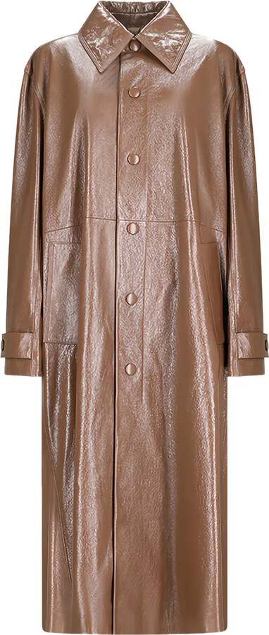 Jil Sander Buttoned-Up Leather Coat