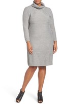 Thumbnail for your product : Eliza J Plus Size Women's Cable Knit Turtleneck Dress