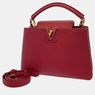 Louis Vuitton Alma BB Leather Satchel Crossbody (Authentic Pre-Owned)  Burgundy