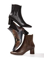 Thumbnail for your product : Donald J Pliner Austen Painted Python-Print Leather Chelsea Booties