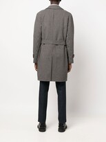 Thumbnail for your product : Tagliatore Check-Pattern Tie-Fastening Coat