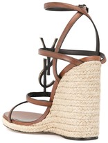 Thumbnail for your product : Saint Laurent Monogram Strappy Wedge Sandals