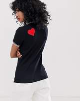 Thumbnail for your product : Fred Perry x Amy Winehouse Foundation embroidered heart polo-Black