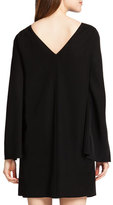Thumbnail for your product : Cynthia Steffe Jersey Long-Sleeve Shift Dress with Embellished Neck, Black/Multicolor