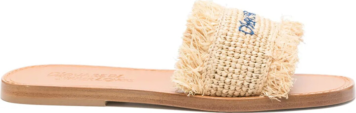 DSQUARED2 Logo-Embroidered Slides