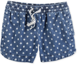 Carter's Star-Print Cotton Denim Shorts, Little Girls (2-6X)