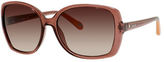 Thumbnail for your product : Fossil Large Square Sunglasses with Contrast Tips-BLACK-One Size