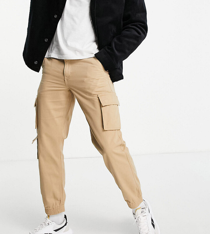 New Look slim fit cargo pants in camel - ShopStyle