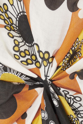 Dodo Bar Or Jeniffer Gathered Floral-print Cotton-voile Halterneck Mini Dress