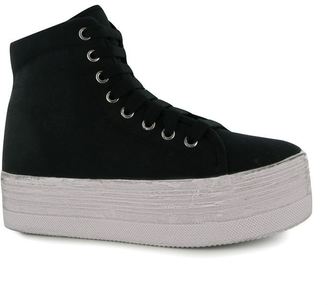 Jeffrey Campbell Womens Shoes Play Canvas Washed Hi Tops Ladies