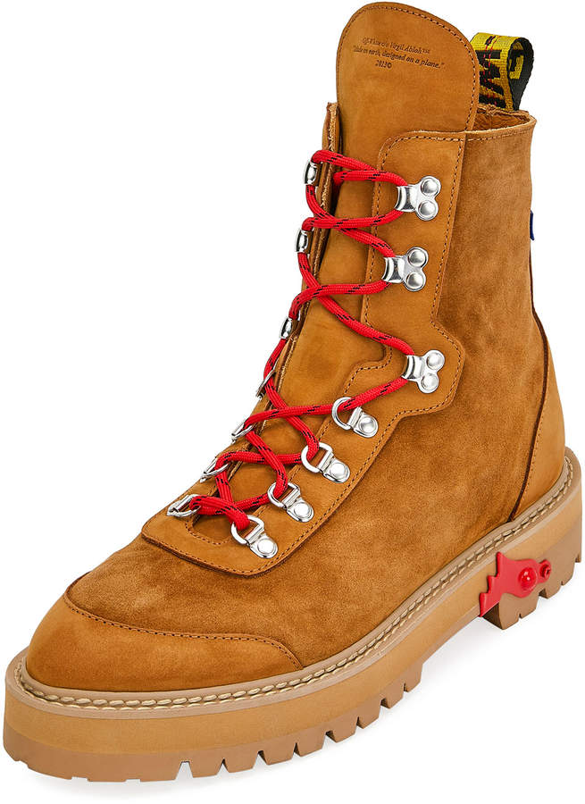 off white brown hiking boots