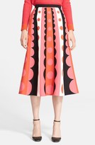Thumbnail for your product : Valentino Graphic Pattern Crepe Midi Skirt