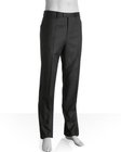 zanella dark grey wool gabardine frank dress pants