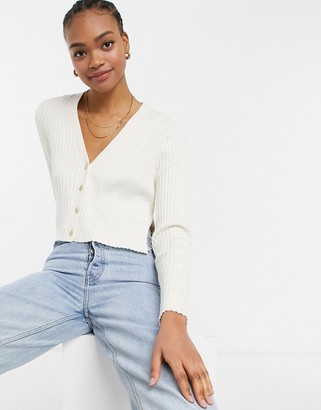 And other stories & ecovero cropped cardigan in off- white