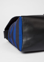 Thumbnail for your product : Paul Smith Blue And Black Stripe Courier Bag