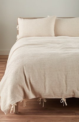 Nordstrom Waffle Knit Washed Cotton & Linen Duvet Cover