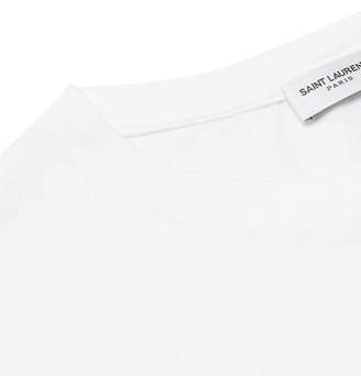Saint Laurent Printed Cotton-Jersey T-Shirt