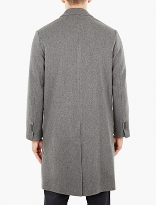 Ami Grey Oversized Double-Breasted Wool Coat