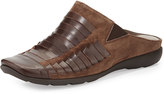 Thumbnail for your product : Sesto Meucci Gordana Woven Leather Mule, Mouse Gray