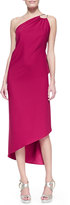 Thumbnail for your product : Halston One-Shoulder Chain-Strap Dress