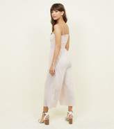 Thumbnail for your product : New Look Pale Pink Shirred Jersey Culotte Jumpsuit
