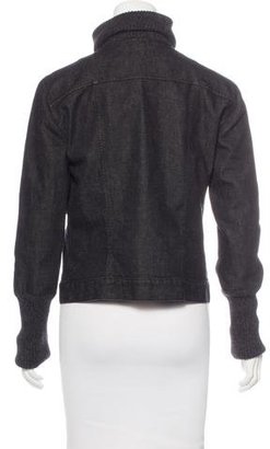 Chanel Wool-Trimmed Denim Jacket