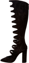 Thumbnail for your product : Saint Laurent Joplin Cutout Suede Knee Boot