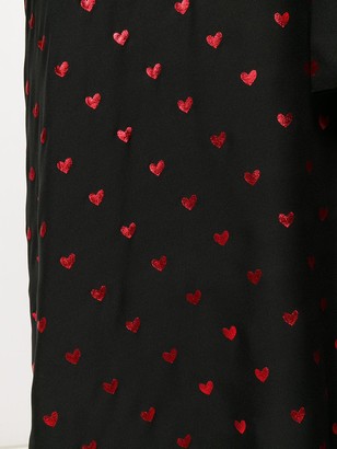 RED Valentino Heart Print Wrap Dress