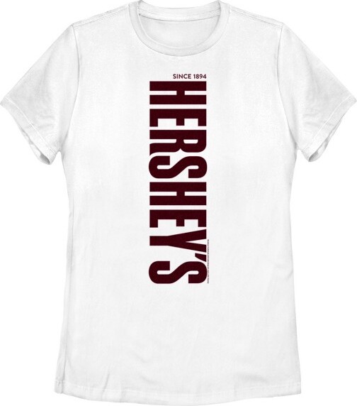 Hershey's Women'sHERSHEY'SVerticalLogoT-Shirt-White-2XLarge