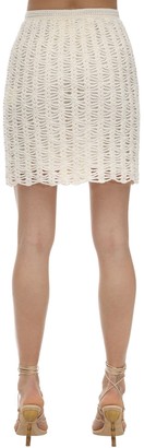 LIYA Open Lock Crochet Mini Skirt