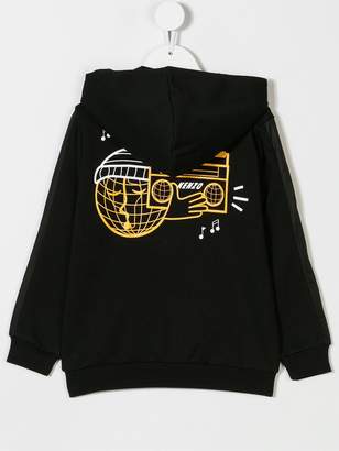 Kenzo Kids logo patch hoodie