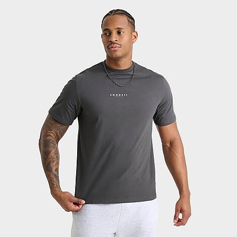 Sonneti Men's London Essential T-Shirt in Asphalt/Limpet Shell | Size: Small