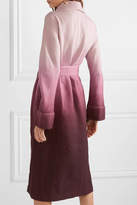 Thumbnail for your product : F.R.S For Restless Sleepers Belted Ombre Wool-twill Coat - Plum