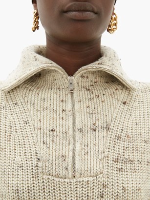 Isabel Marant Kuma Puff-sleeve Wool Sweater - Ivory