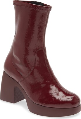 Burgundy Patent Leather Boots