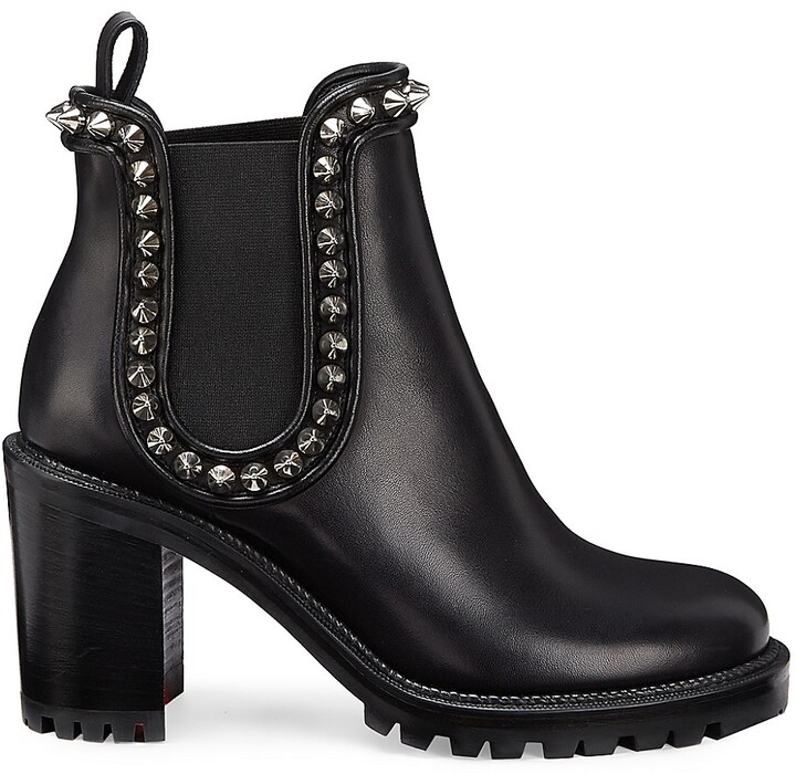 Christian Louboutin Capahutta 70 Spiked Leather Chelsea Boots - ShopStyle