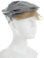 Thumbnail for your product : Brunello Cucinelli Contrast Newsboy Cap w/ Tags