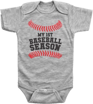 Baffle Baseball Baby Onesie/My First Baseball Season/Baby Bodysuit Outfit