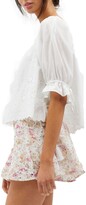 Thumbnail for your product : MinkPink Psalms Eyelet Embroidered Puff Sleeve Blouse