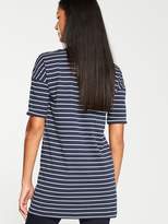 Thumbnail for your product : Very The Essential Short Sleeve Longline Top -Stripe