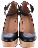 Thumbnail for your product : Robert Clergerie Platform Wedge Ankle Strap Pumps