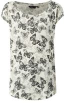 Thumbnail for your product : New Look White Butterfly Print T-Shirt