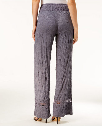 INC International Concepts Crocheted Wide-Leg Pants, Only at Macy's
