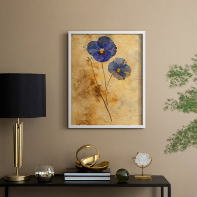 Winston Porter FLORAL Series XXXVI -Premium Framed Print -Ready to Hang - No Nails Required