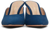 Thumbnail for your product : Gianvito Rossi Blue Suede Paige Kitten Mules