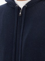 Thumbnail for your product : Derek Rose Finley Zipped Cashmere Hooded Sweatshirt - Navy