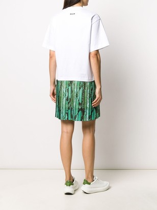 MSGM pleated skirt T-shirt dress