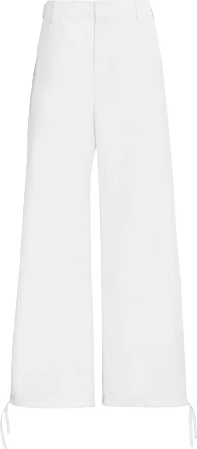 Marni Embroidered-Logo Straight-Leg Trousers